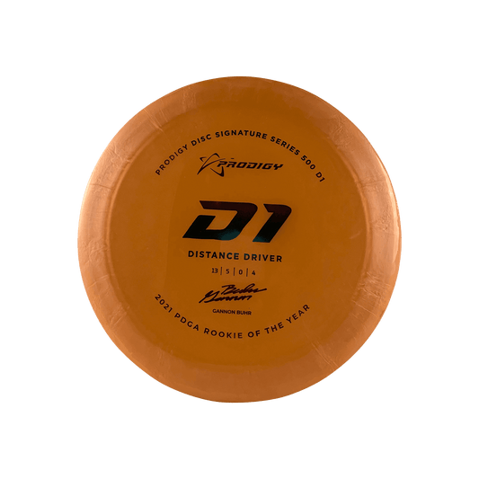 500 D1 - 2021 PDGA Rookie of the Year Gannon Buhr Disc Prodigy orange 174