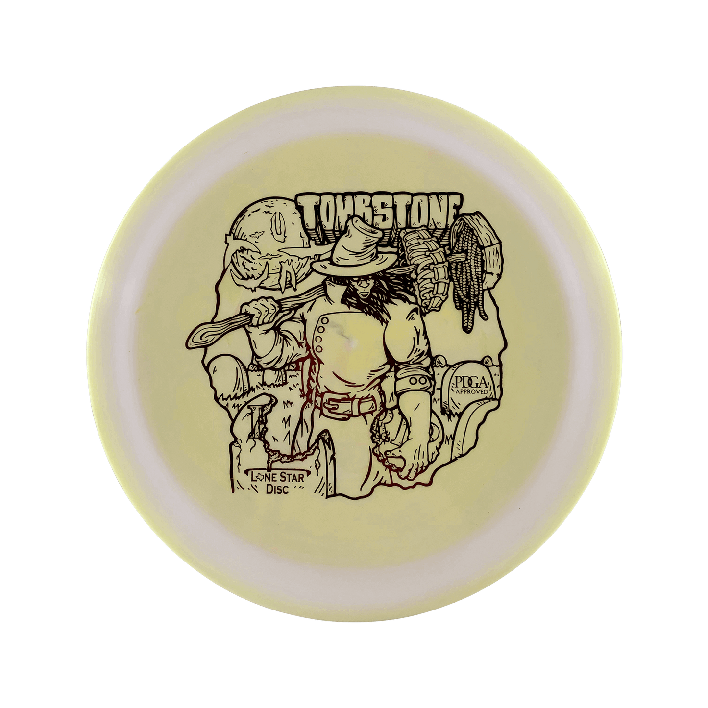 Alpha Tombstone - Gravedigger Stamp Disc Lonestar Disc yellow / white 172