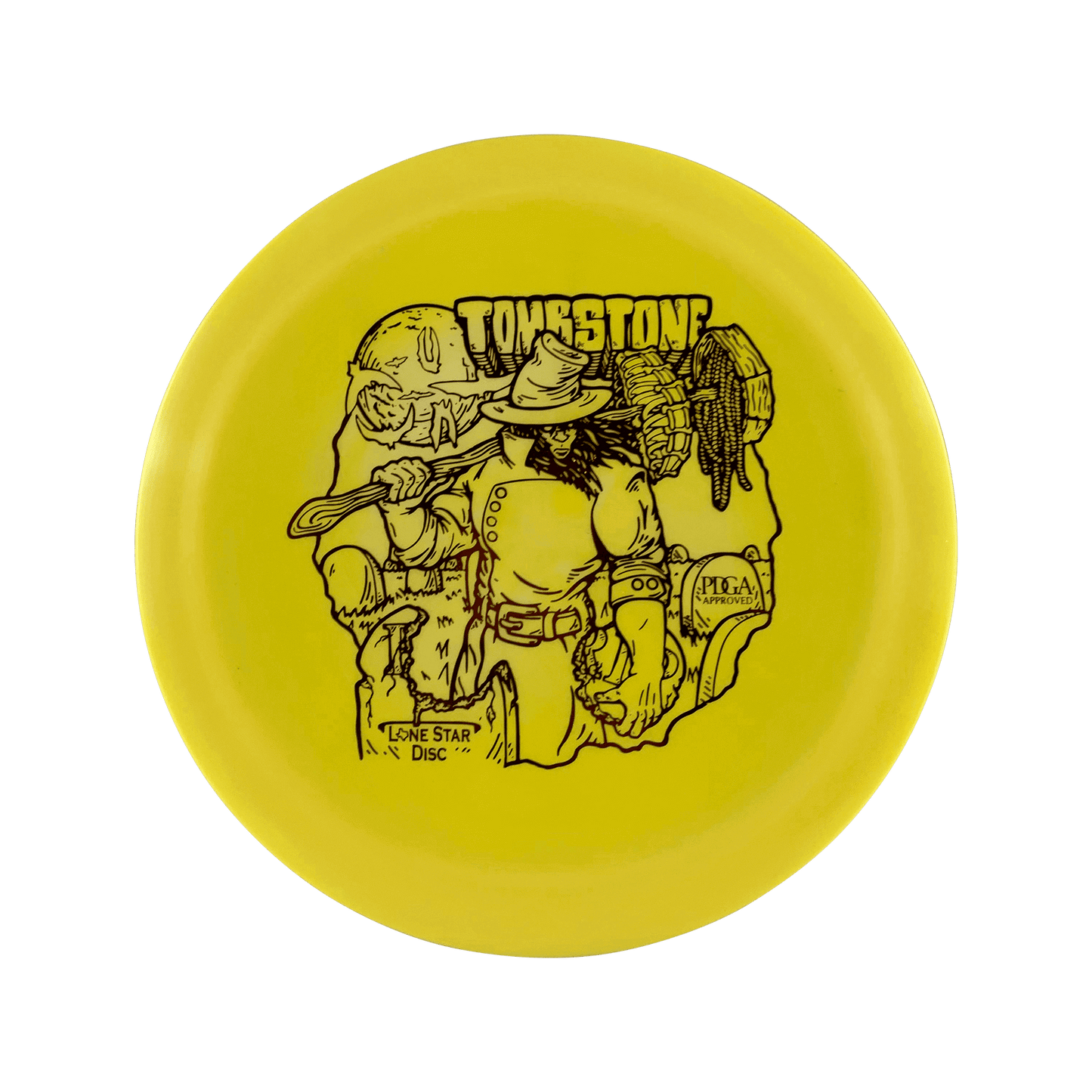 Alpha Tombstone - Gravedigger Stamp Disc Lonestar Disc yellow 173