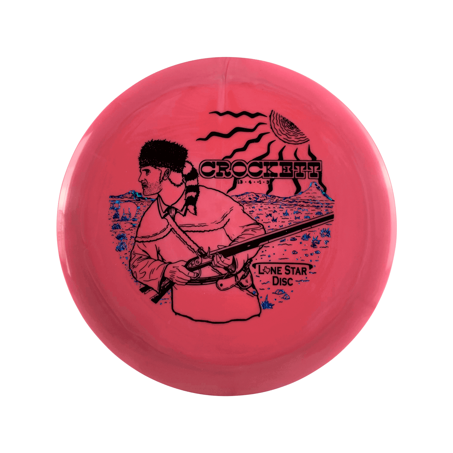 Bravo Crockett - King of the Wild Frontier Stamp Disc Lonestar Disc red 173