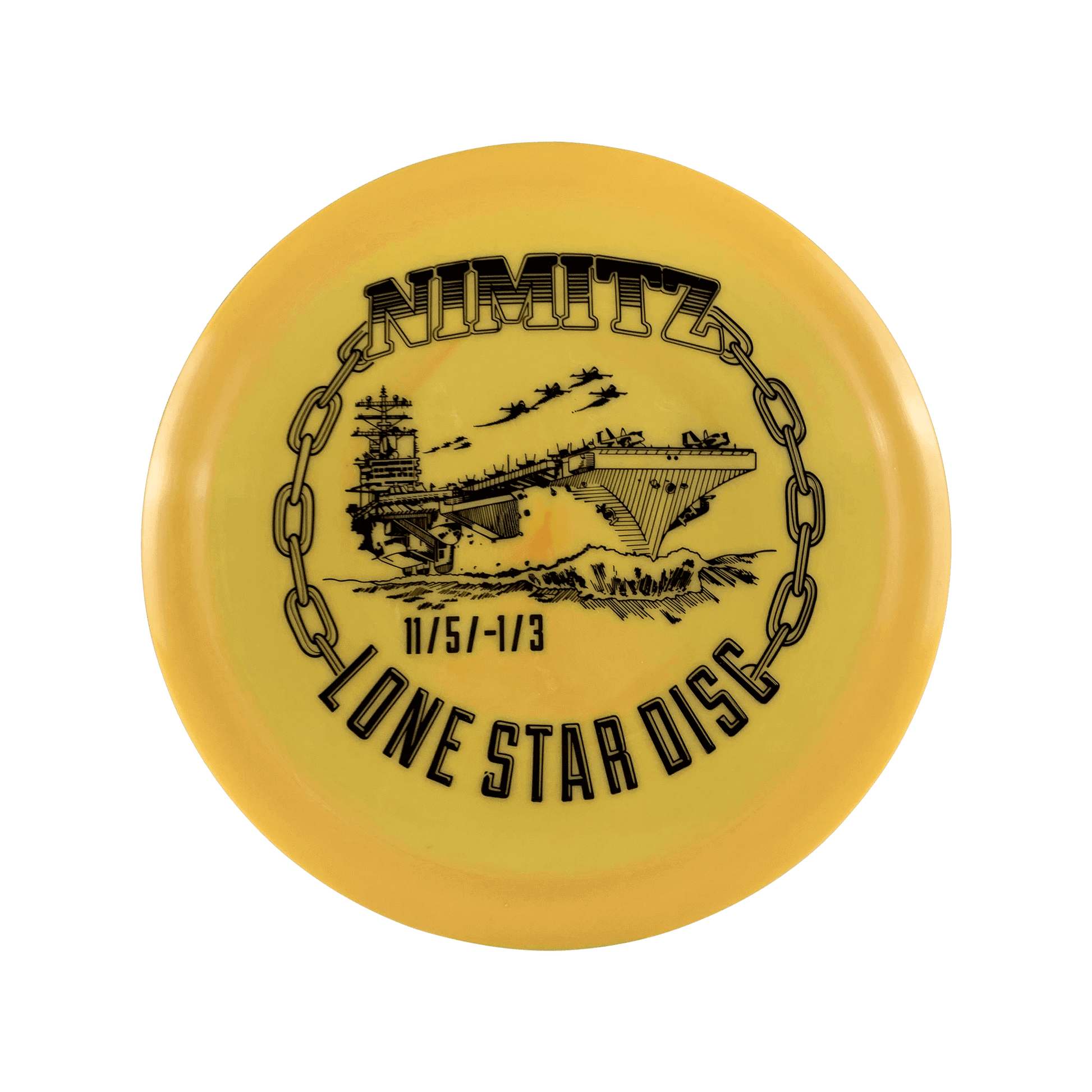Bravo Nimitz - U.S.S Nimitz Stamp Disc Lonestar Disc yellow 174