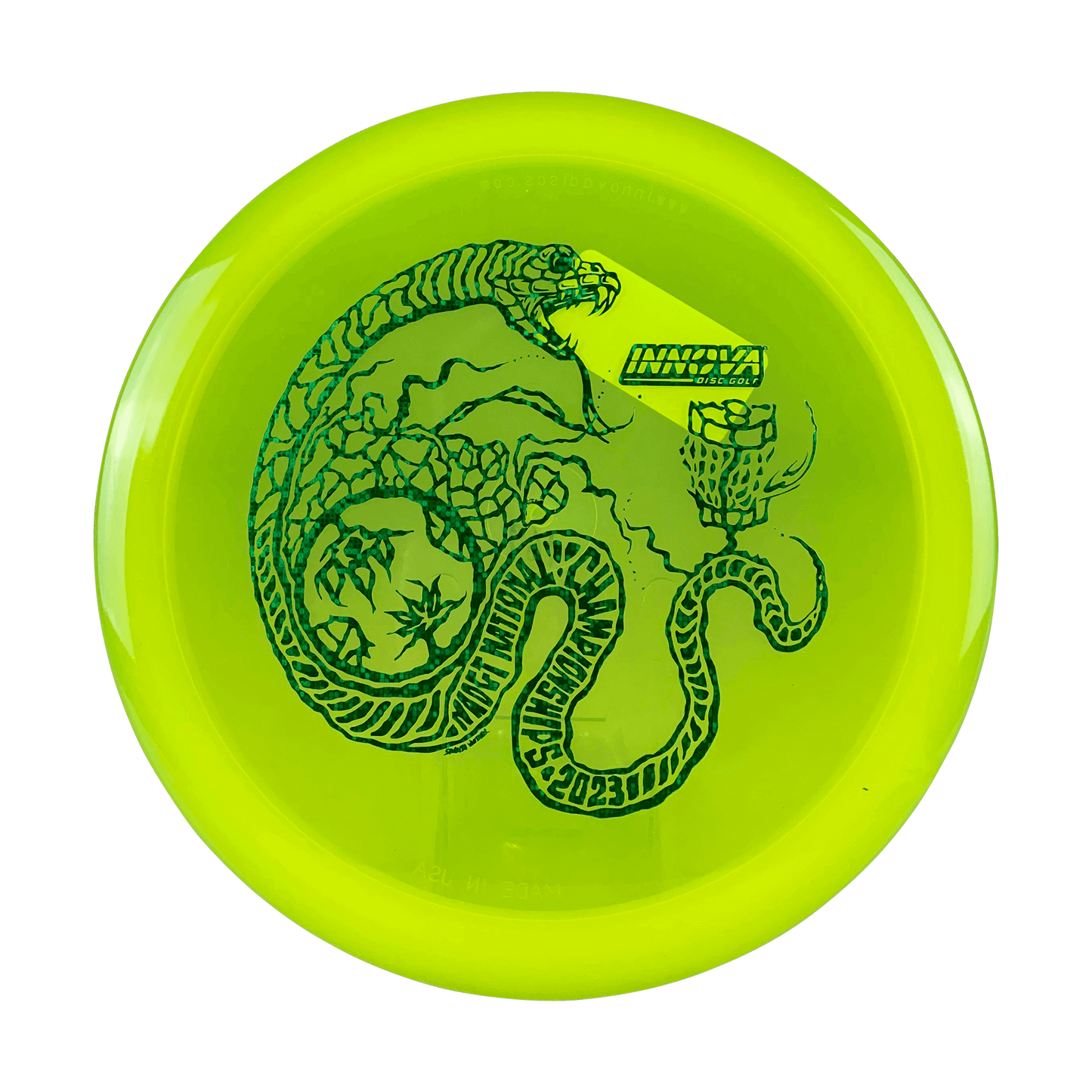 Champion Teebird - Serpent Stamp - NADGT National Championship '23 Disc Innova highlighter yellow 169