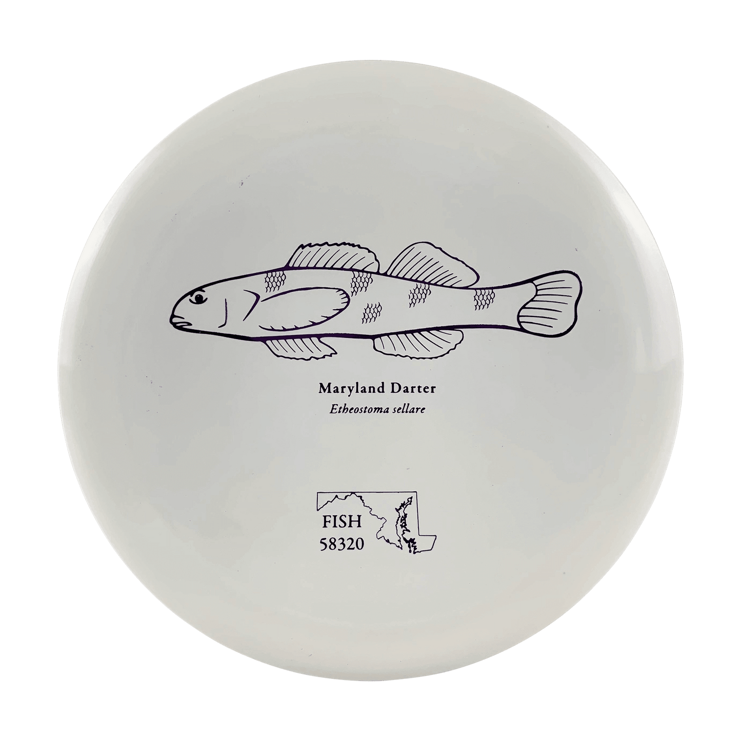 ESP Nuke - Bottom Stamp Andrew Fish Maryland Darter Stamp Disc Discraft white 173
