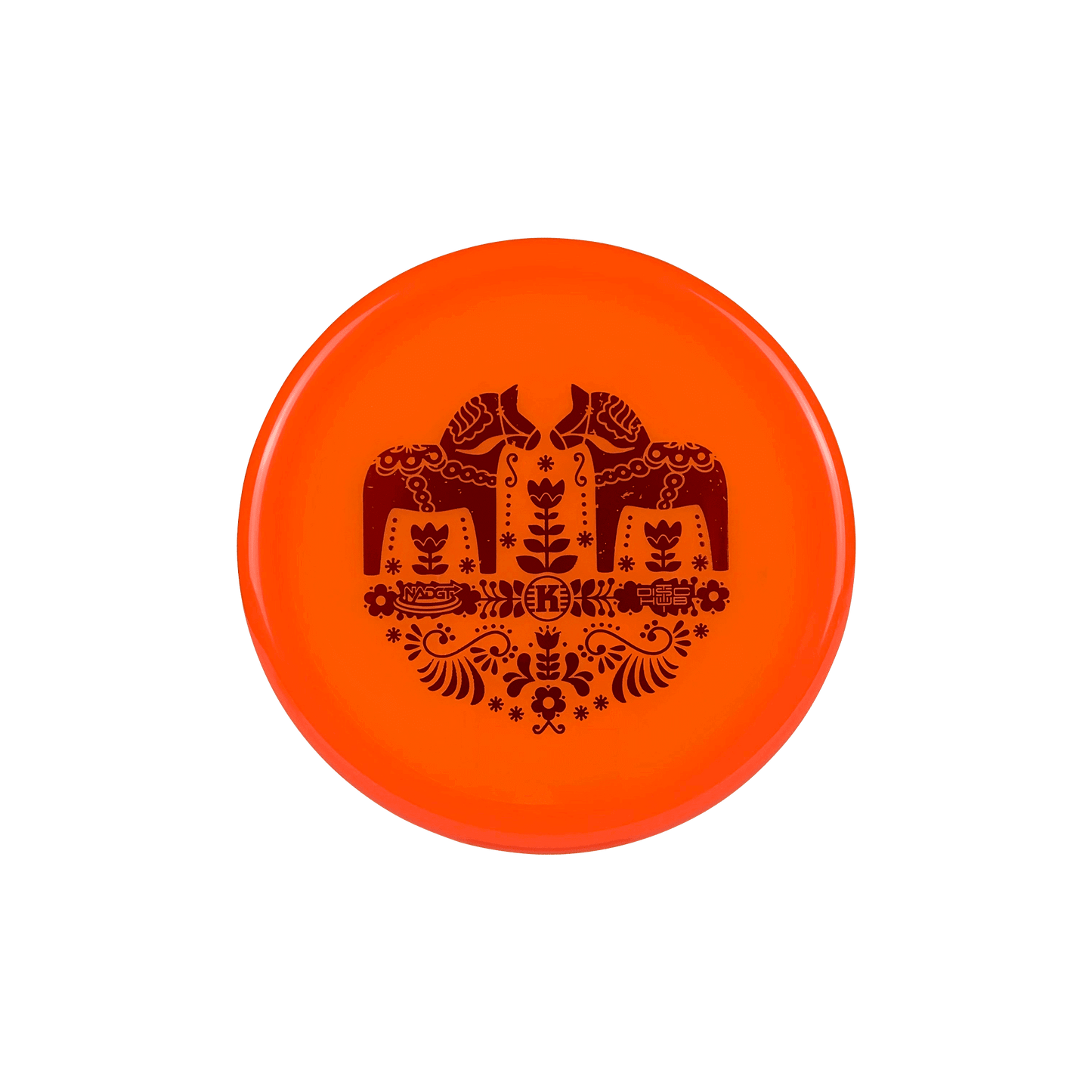 K1 Berg - Dala Horse Stamp Disc Kastaplast clear orange 173