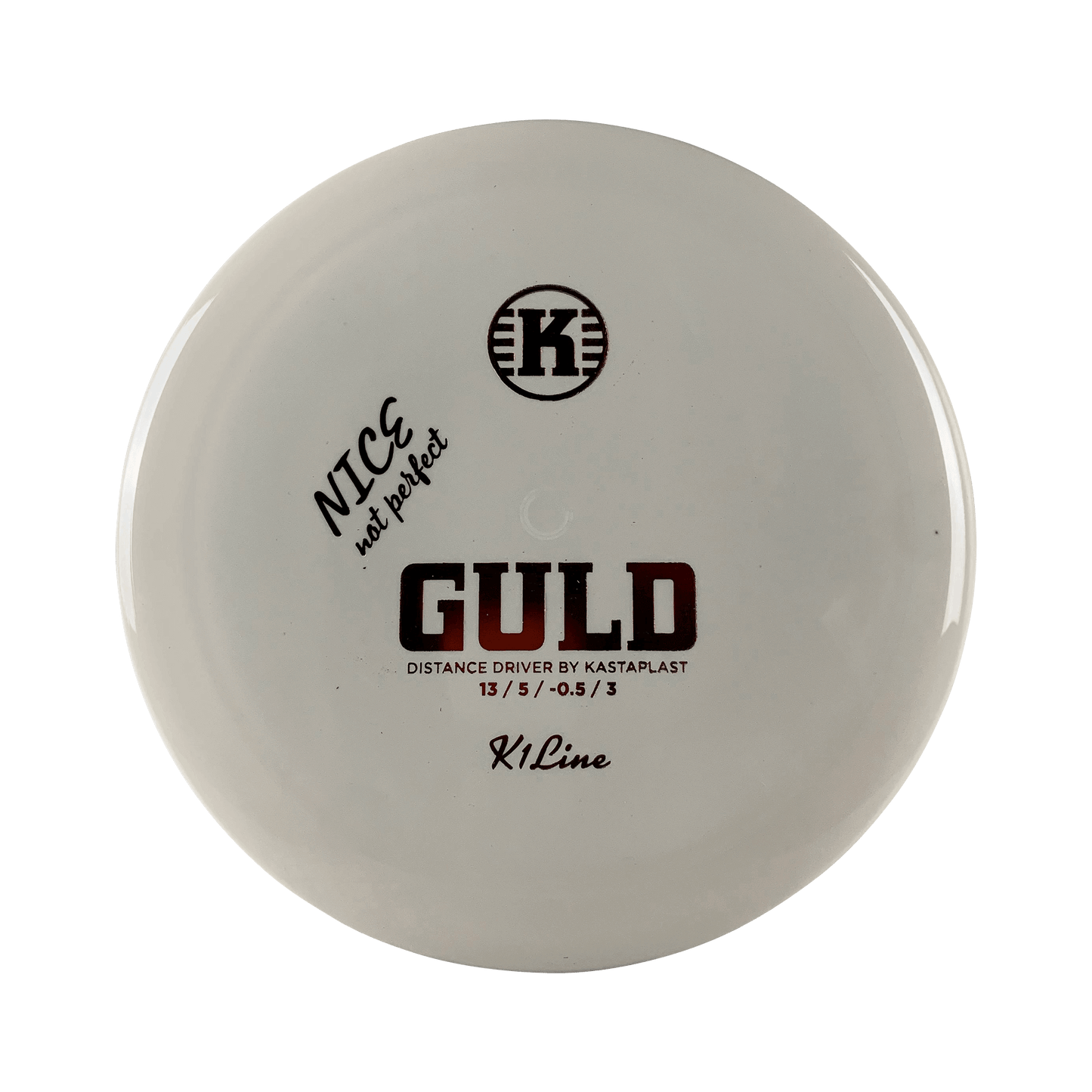K1 Guld - NICE not perfect Disc Kastaplast white 173