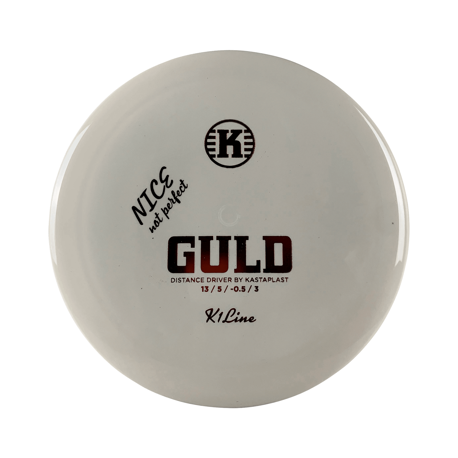 K1 Guld - NICE not perfect Disc Kastaplast white 173