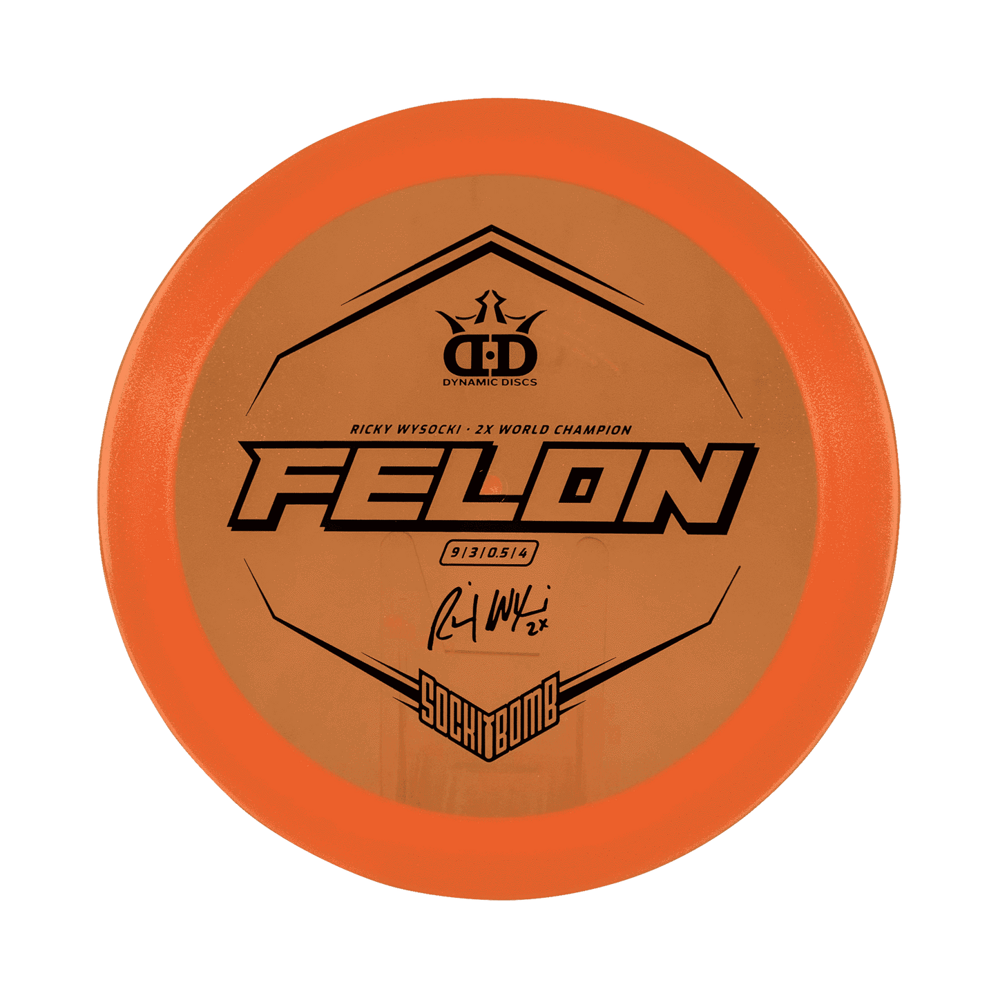 Lucid Ice Glimmer Felon Disc Dynamic Discs orange 176