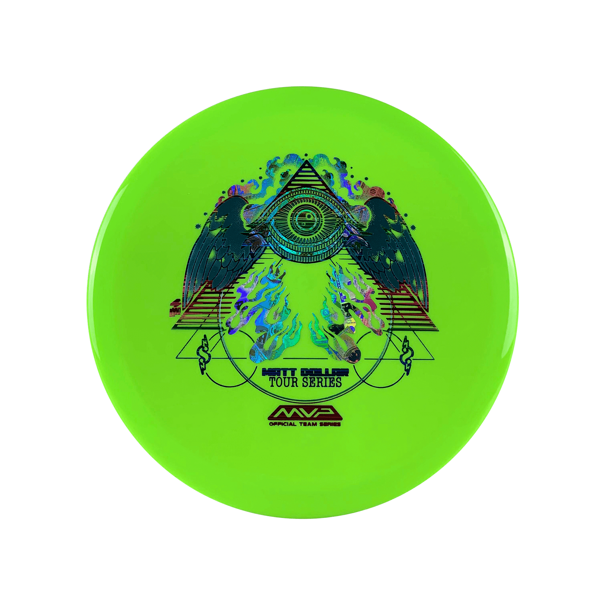 Neutron Drift - Matt Dollar Flying Eye Stamp Disc Streamline lime green 174