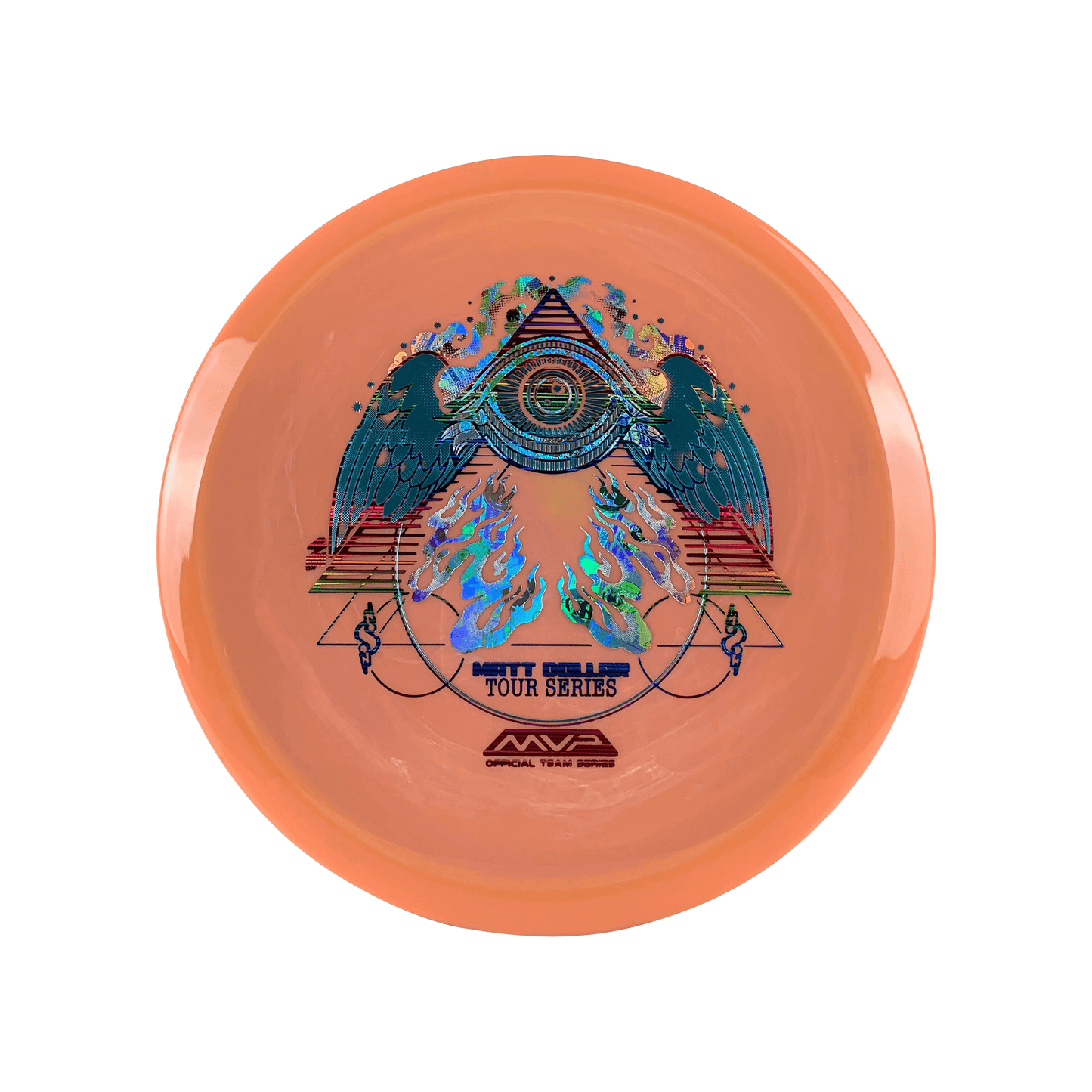 Neutron Drift - Matt Dollar Flying Eye Stamp Disc Streamline multi / peach 174