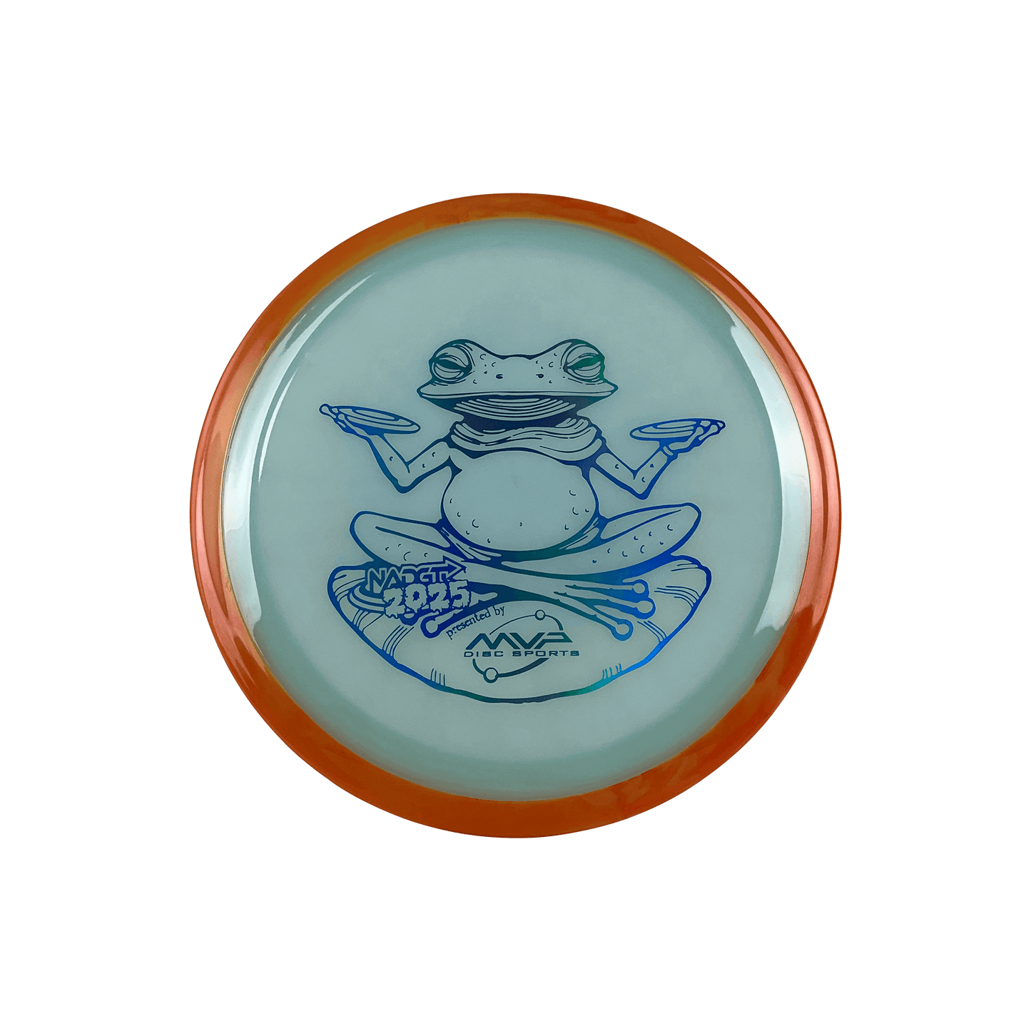 Neutron Time-Lapse (retooled) - NADGT Frog Stamp 2025 Disc Axiom multi / ice blue 174