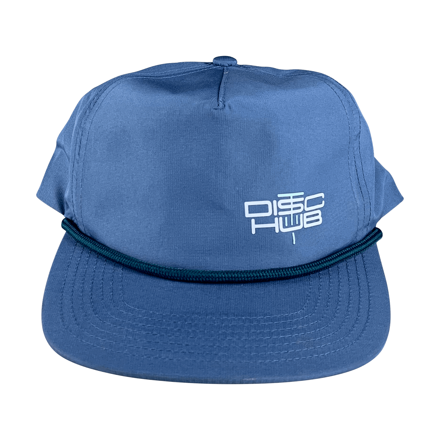 Snapback / Rope Flatbill Hat - DiscHub Bar Stamp Disc DiscHub steel blue