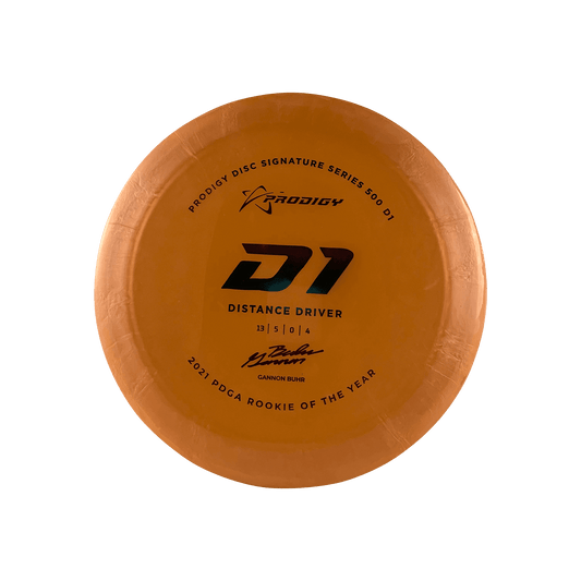 500 D1 - 2021 PDGA Rookie of the Year Gannon Buhr Disc Prodigy orange 174 