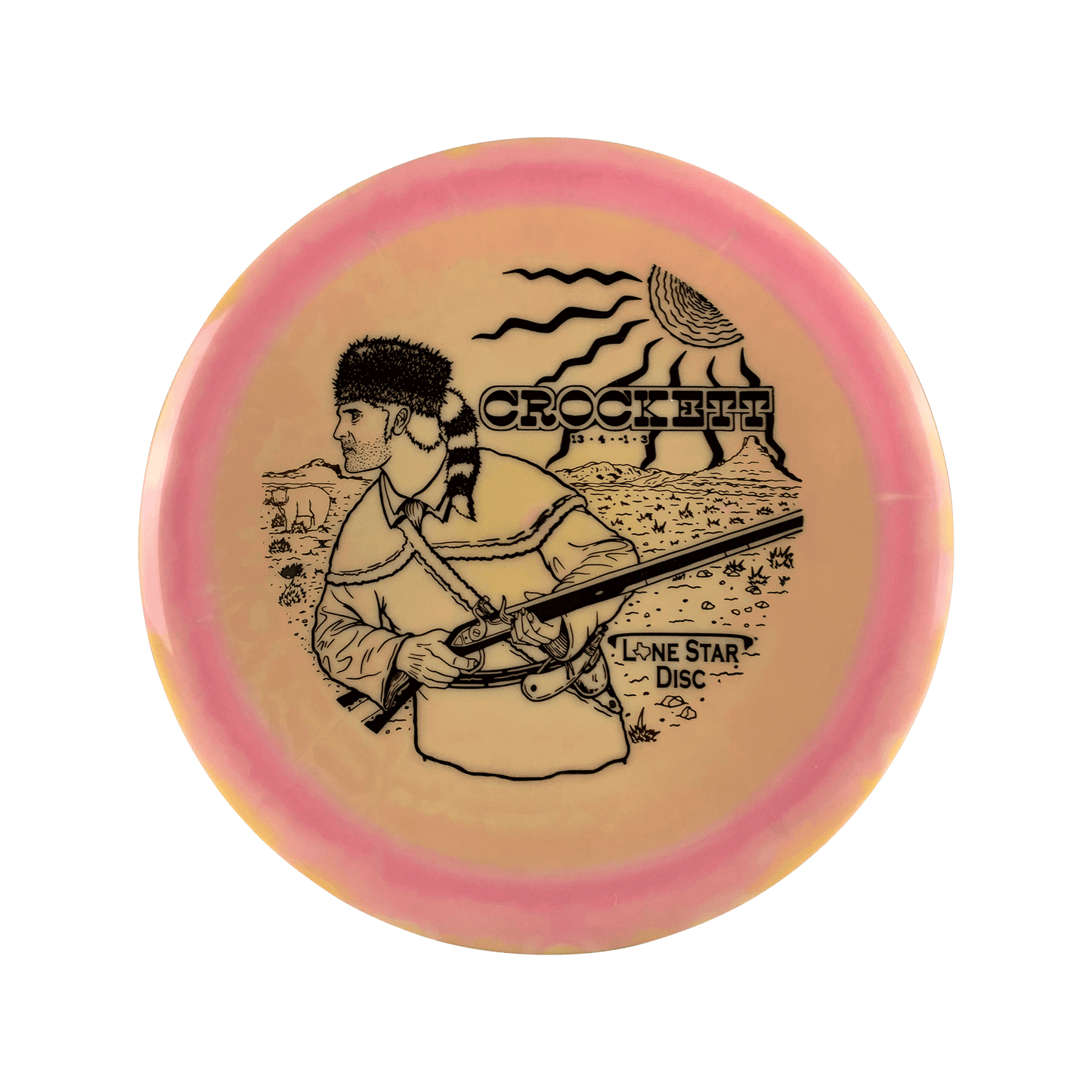 Alpha Crockett - King of the Wild Frontier Stamp Disc Lonestar Disc multi / pink orange 165 