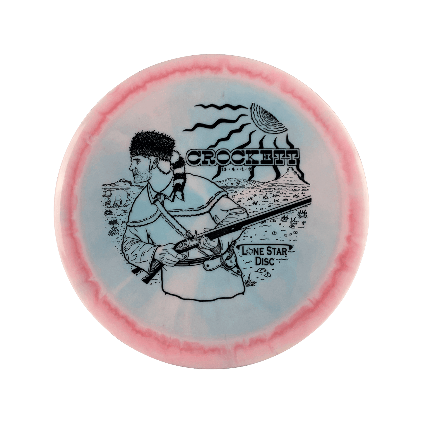 Alpha Crockett - King of the Wild Frontier Stamp Disc Lonestar Disc multi / red light blue 168 