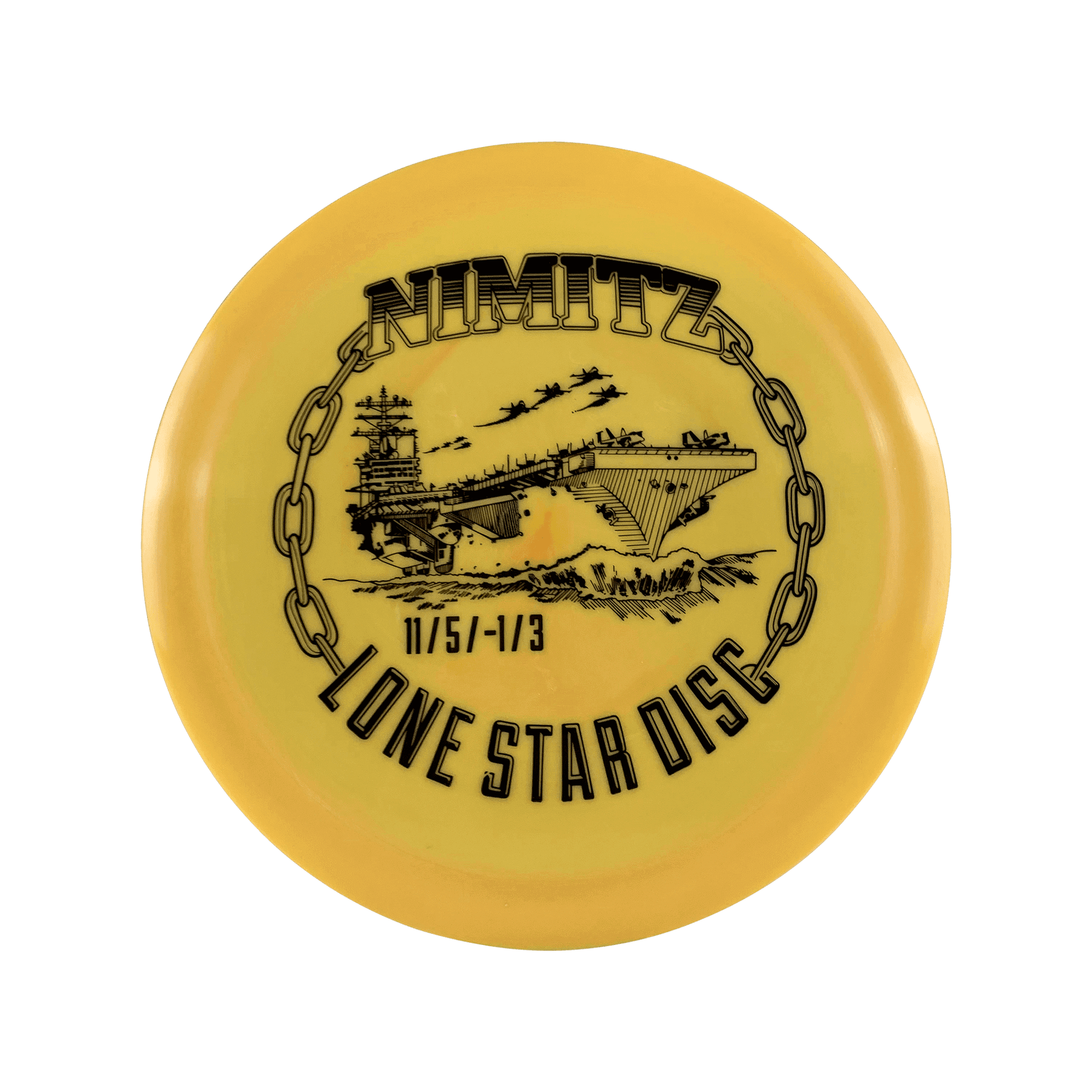 Bravo Nimitz - U.S.S Nimitz Stamp Disc Lonestar Disc yellow 174 