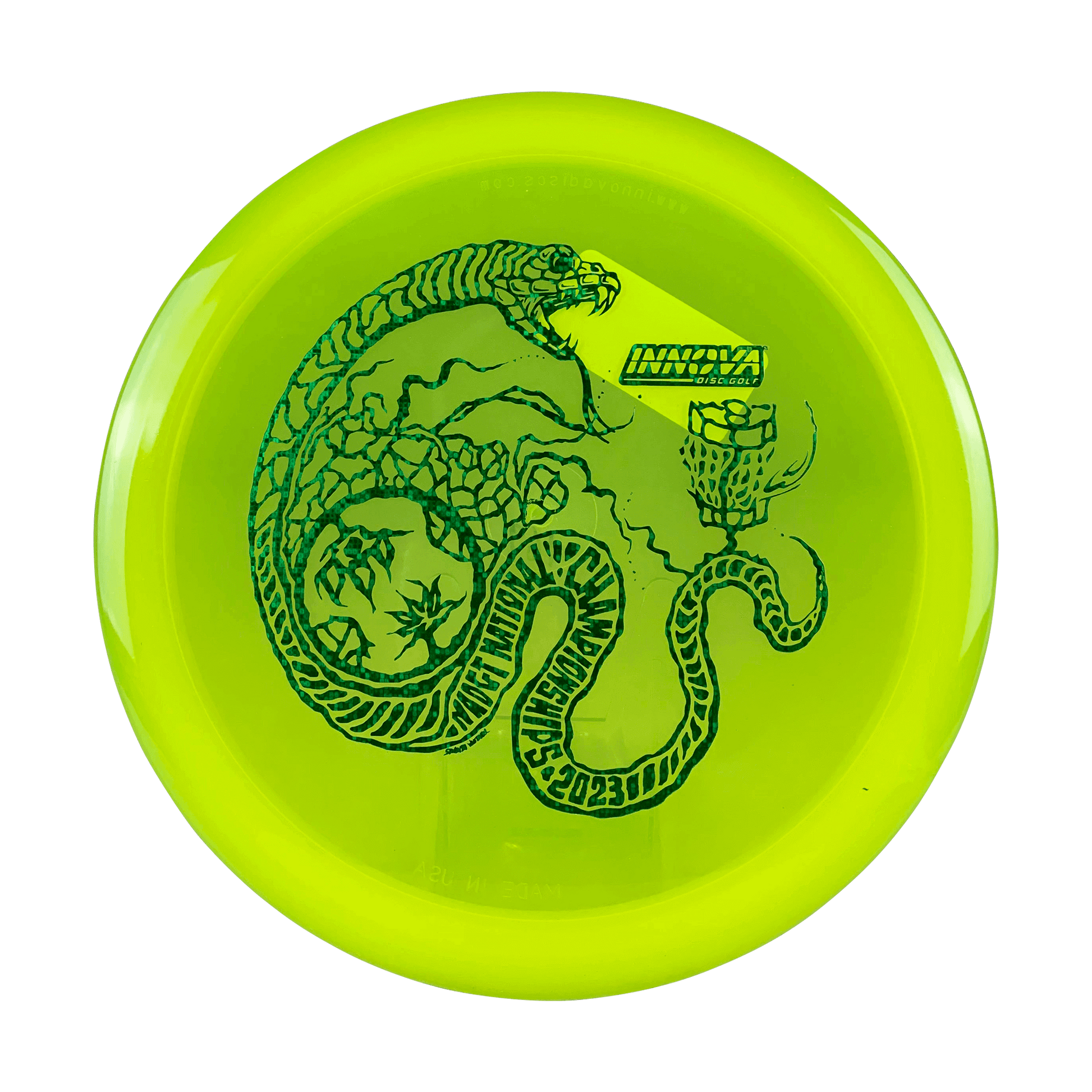 Champion Teebird - Serpent Stamp - NADGT National Championship '23 Disc Innova highlighter yellow 169 