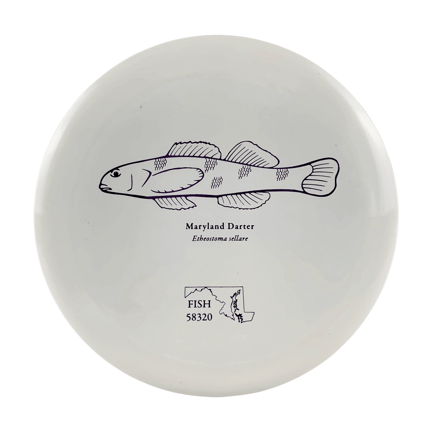 ESP Nuke - Bottom Stamp Andrew Fish Maryland Darter Stamp Disc Discraft white 173 