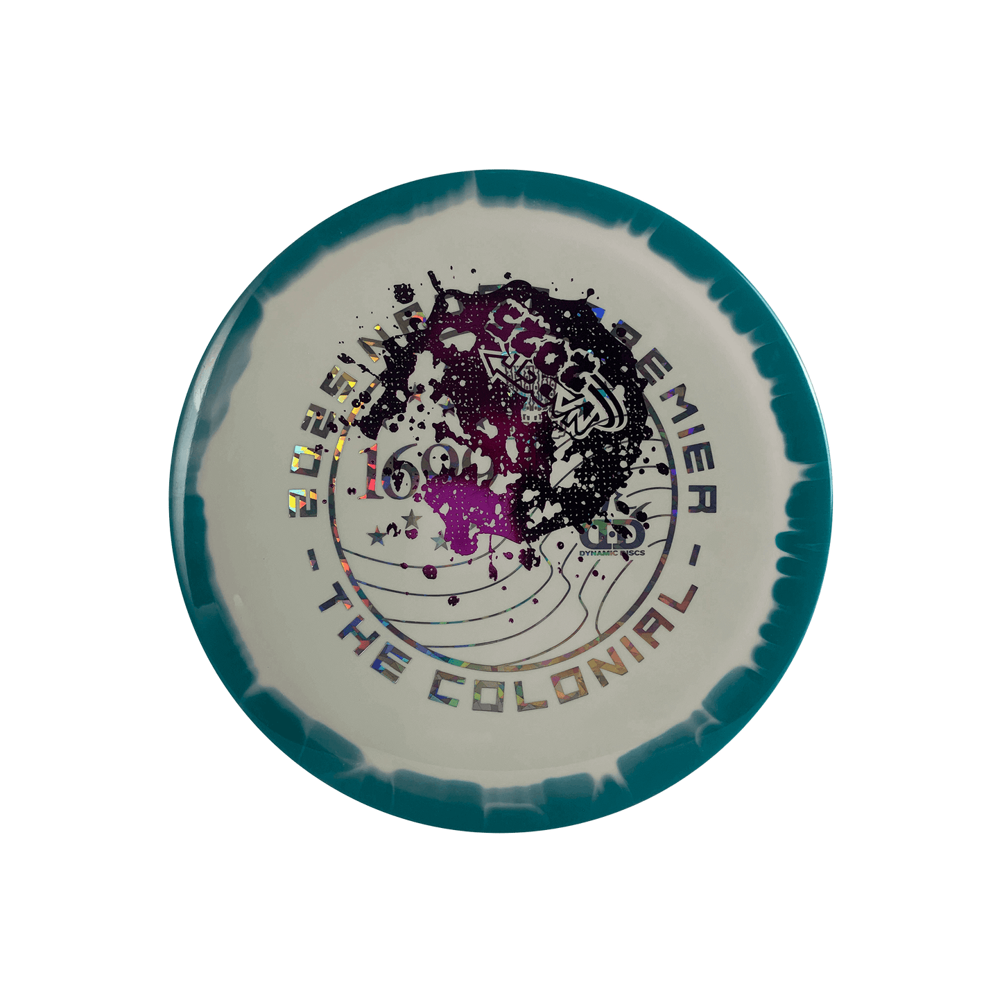 Fuzion Orbit Felon - NADGT The Colonial/Splatter 2025 (Double Stamp) Disc Dynamic Discs multi / white teal 173 