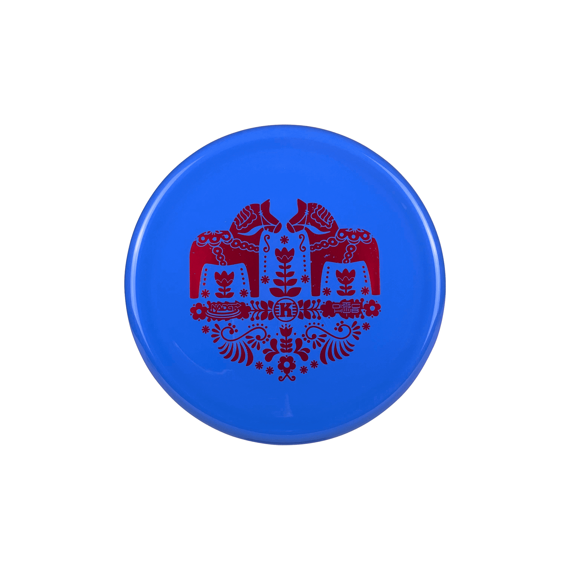 K1 Berg - Dala Horse Stamp Disc Kastaplast blue 173 