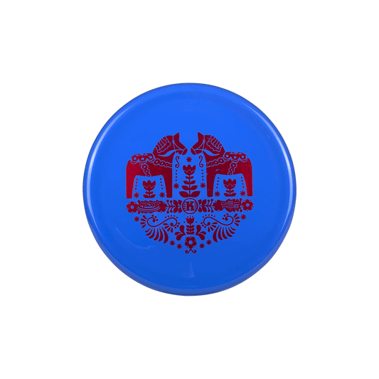 K1 Berg - Dala Horse Stamp Disc Kastaplast blue 173 