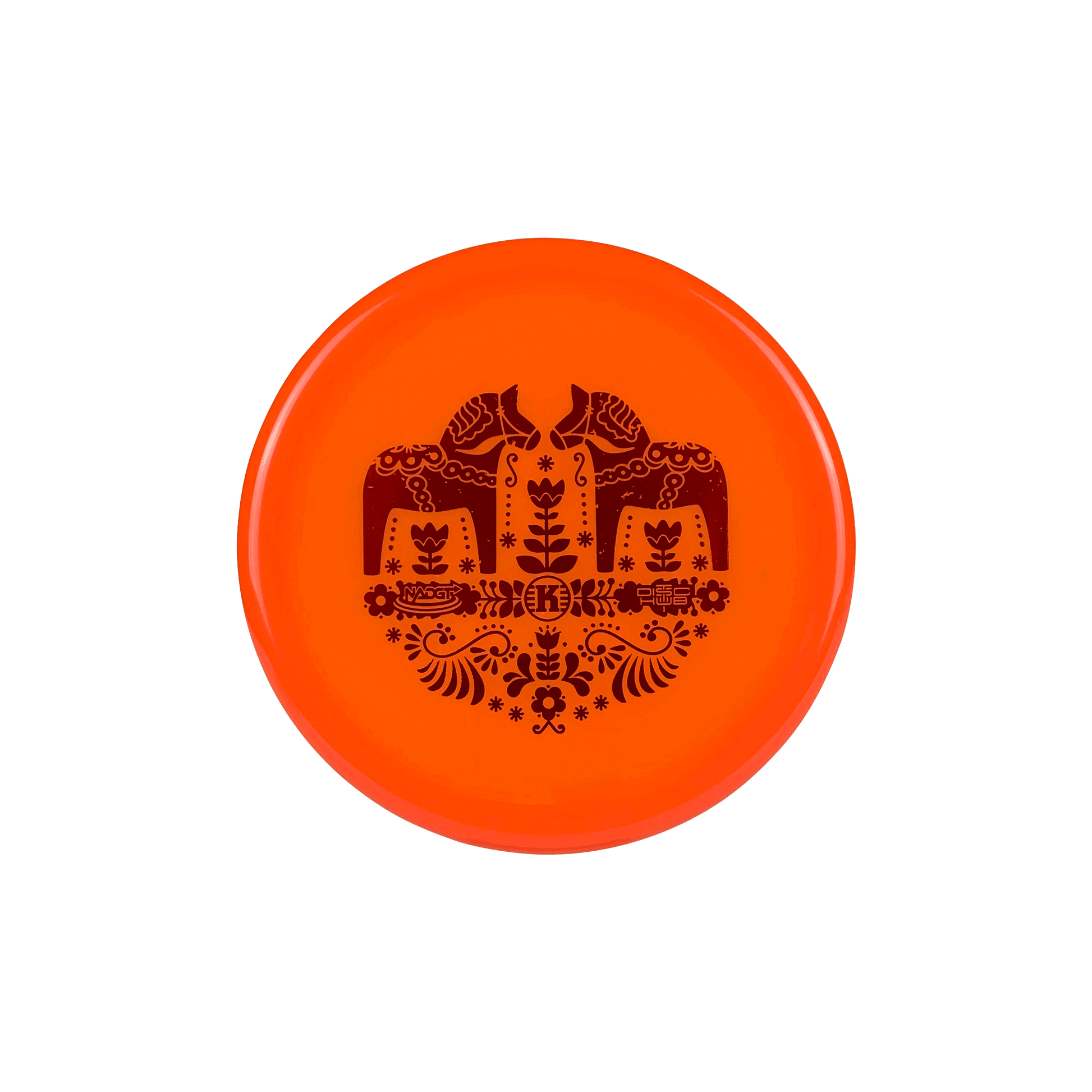 K1 Berg - Dala Horse Stamp Disc Kastaplast clear orange 173 