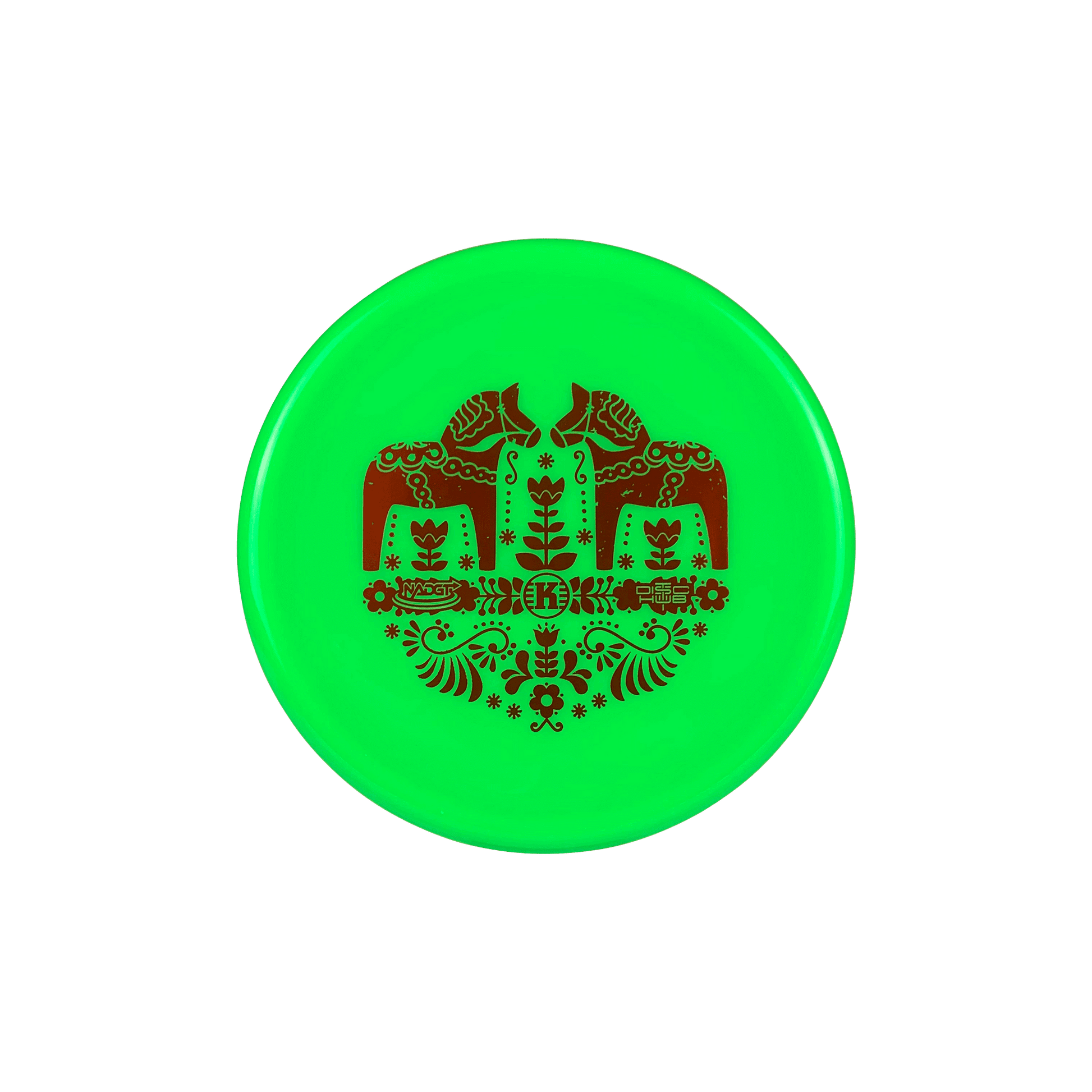 K1 Berg - Dala Horse Stamp Disc Kastaplast green 173 