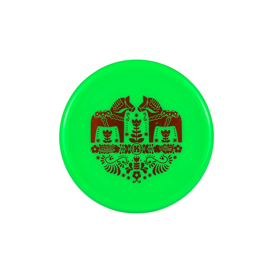 K1 Berg - Dala Horse Stamp Disc Kastaplast green 173 