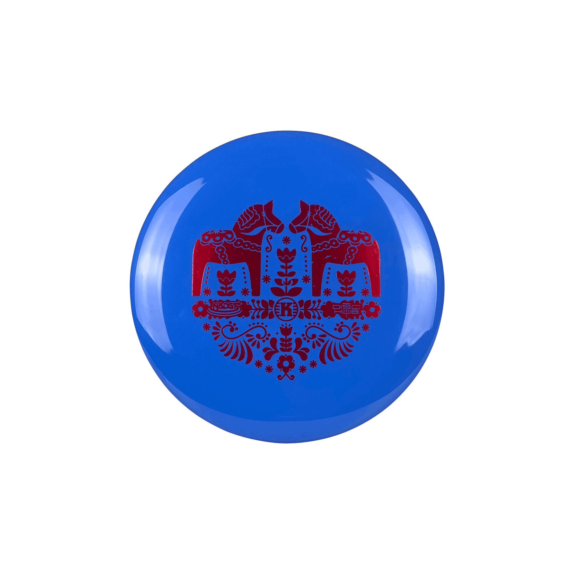 K1 Falk - Dala Horse Stamp Disc Kastaplast blue 174 