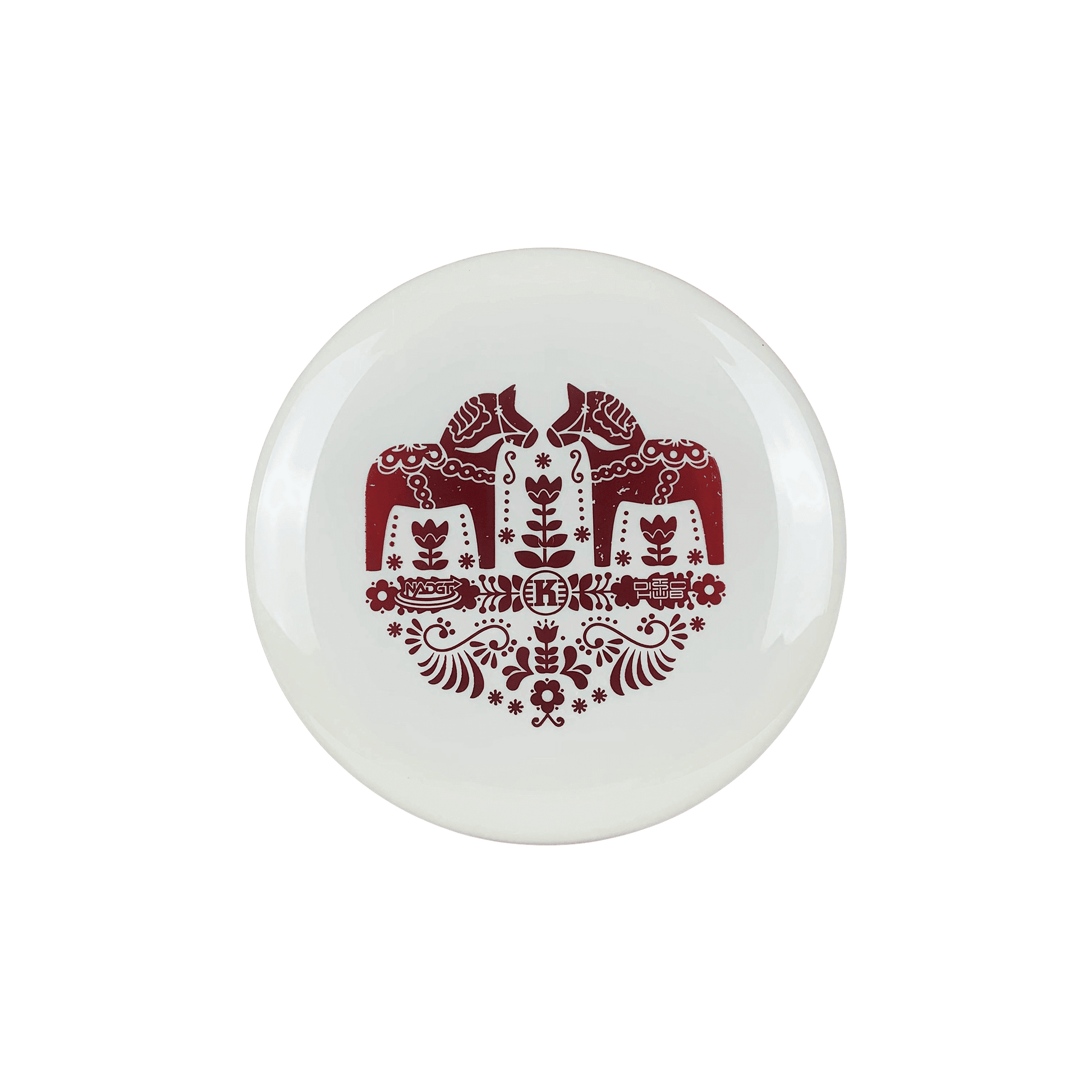 K1 Falk - Dala Horse Stamp Disc Kastaplast white 173 