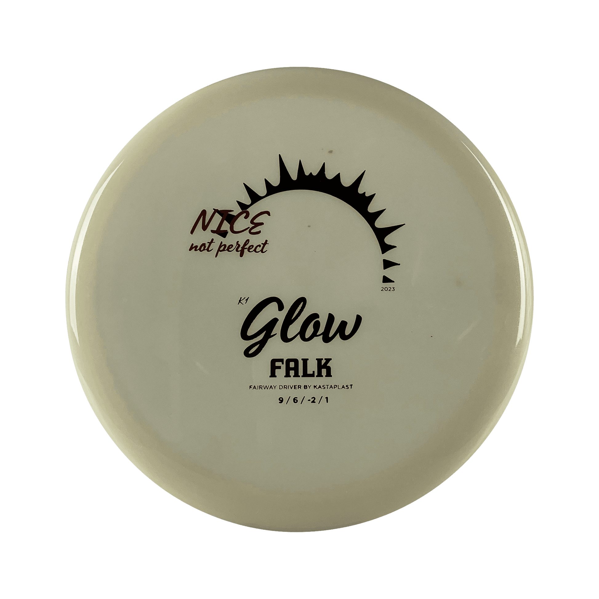 K1 Glow Falk - NICE not perfect Disc Kastaplast clear white 173 
