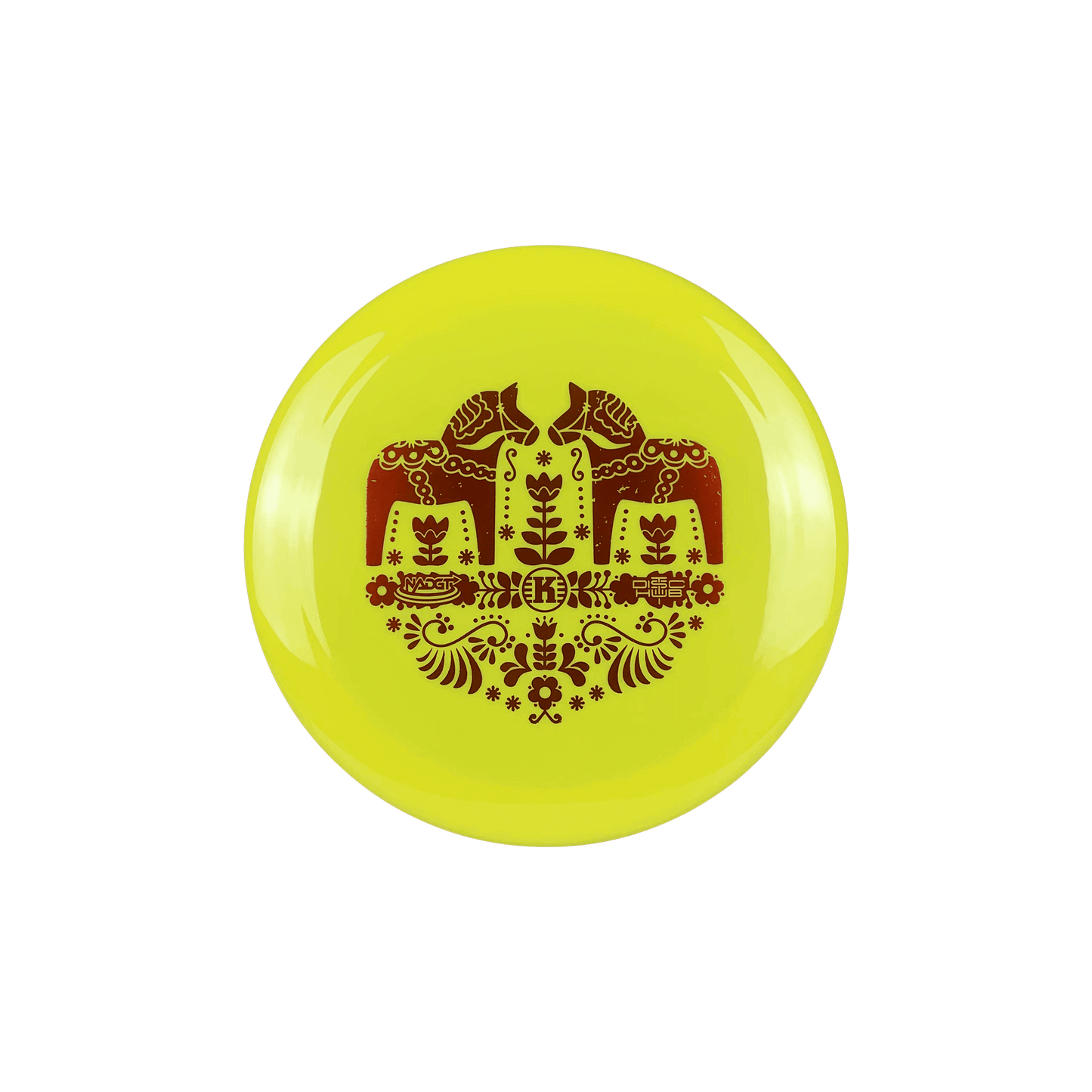 K1 Vass - Dala Horse Stamp Disc Kastaplast yellow 175 