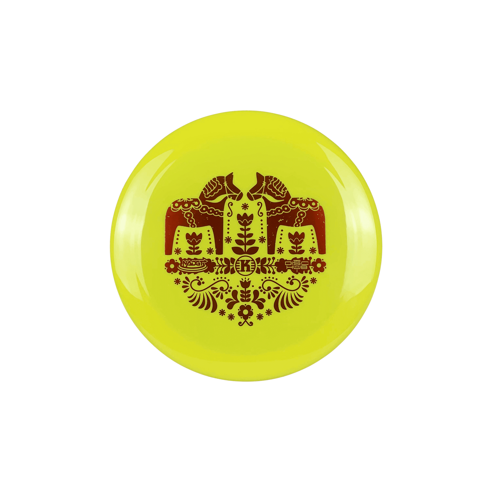 K1 Vass - Dala Horse Stamp Disc Kastaplast yellow 175 