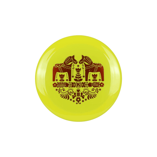 K1 Vass - Dala Horse Stamp Disc Kastaplast yellow 175 