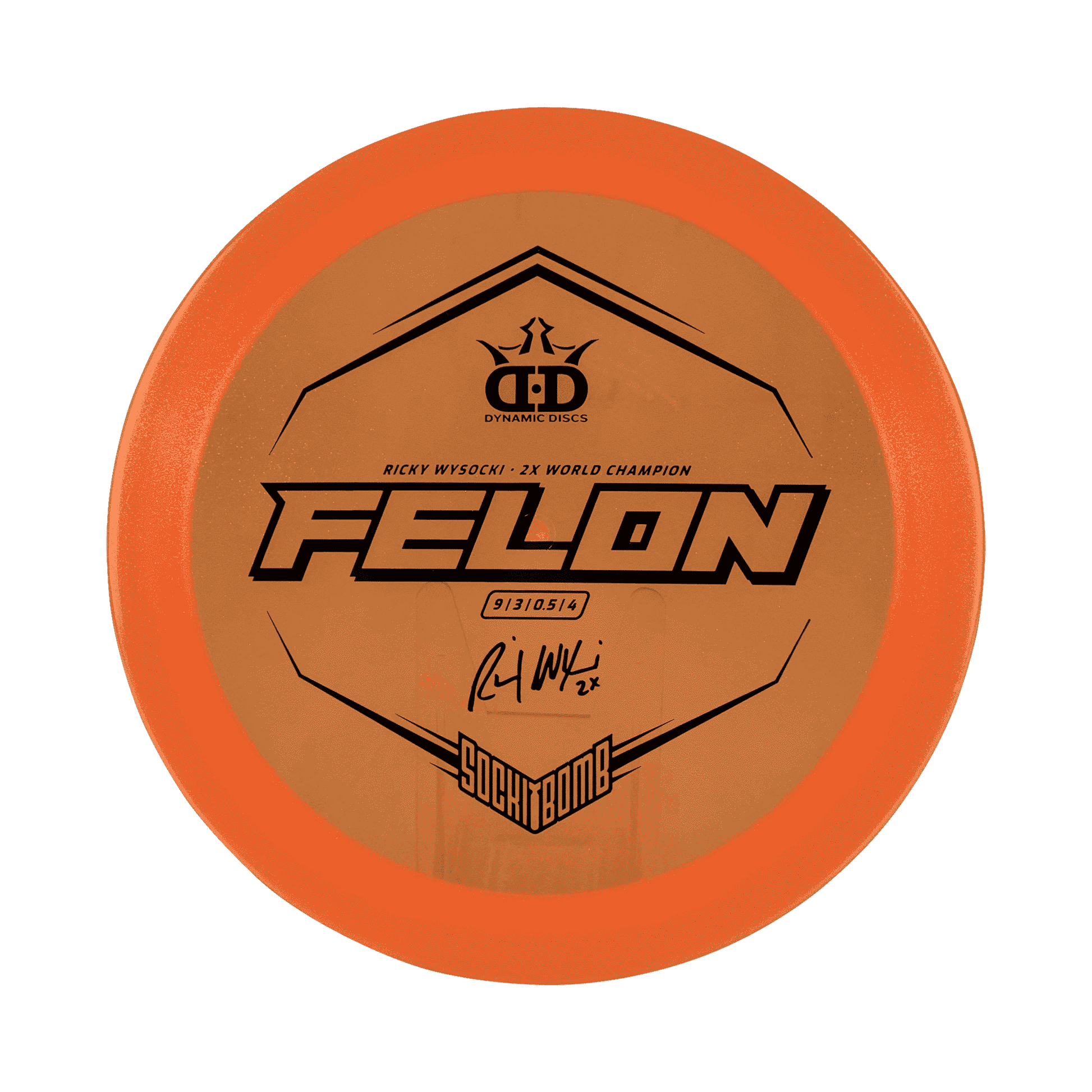 Lucid Ice Glimmer Felon Disc Dynamic Discs orange 176 