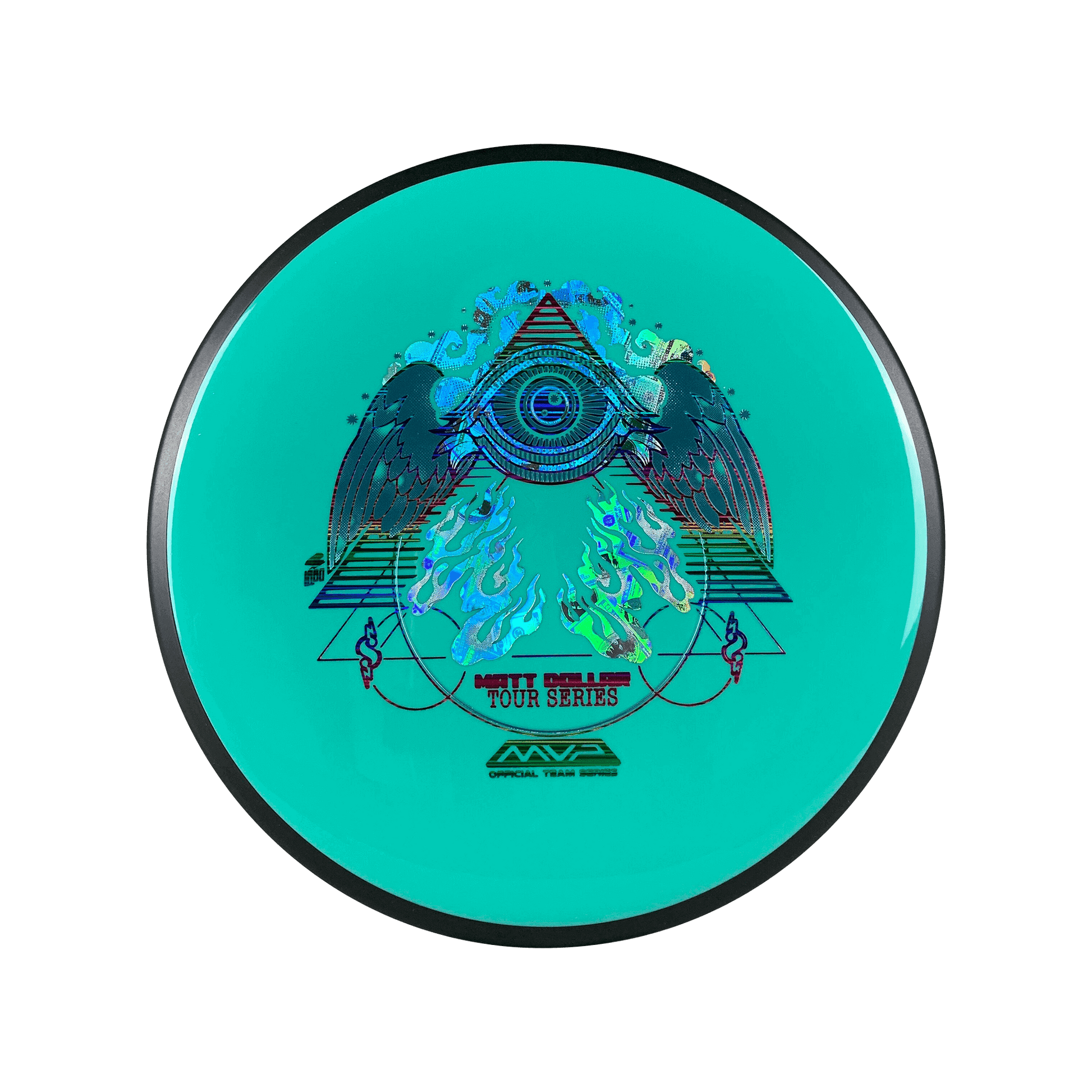 Neutron Detour - Matt Dollar Flying Eye Stamp Disc MVP teal 178 