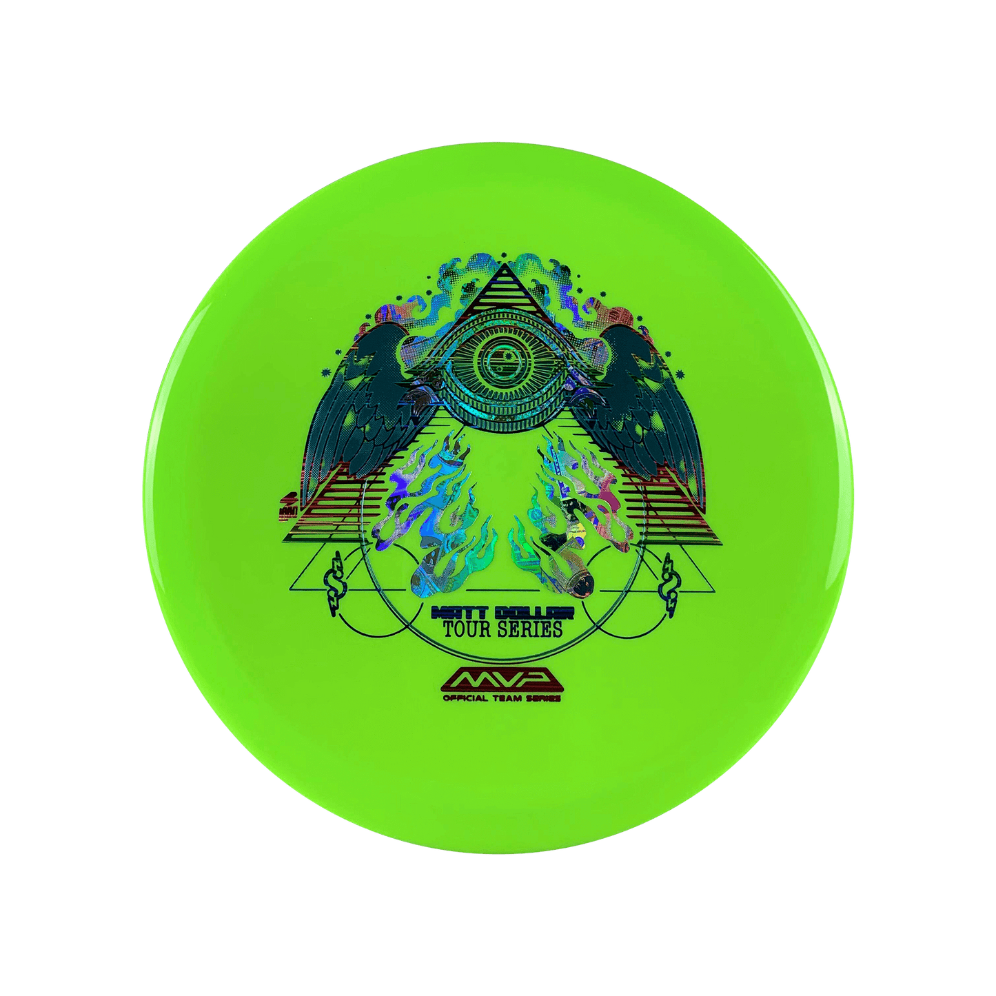 Neutron Drift - Matt Dollar Flying Eye Stamp Disc Streamline lime green 174 