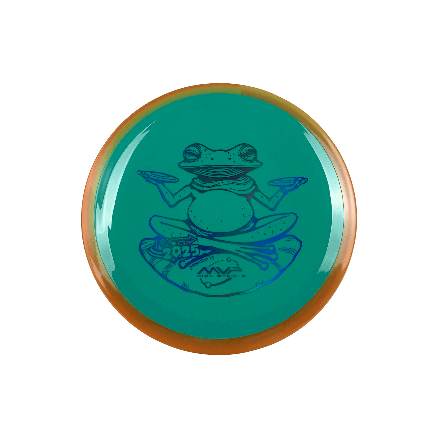 Neutron Time-Lapse (retooled) - NADGT Frog Stamp 2025 Disc Axiom multi / teal 172 