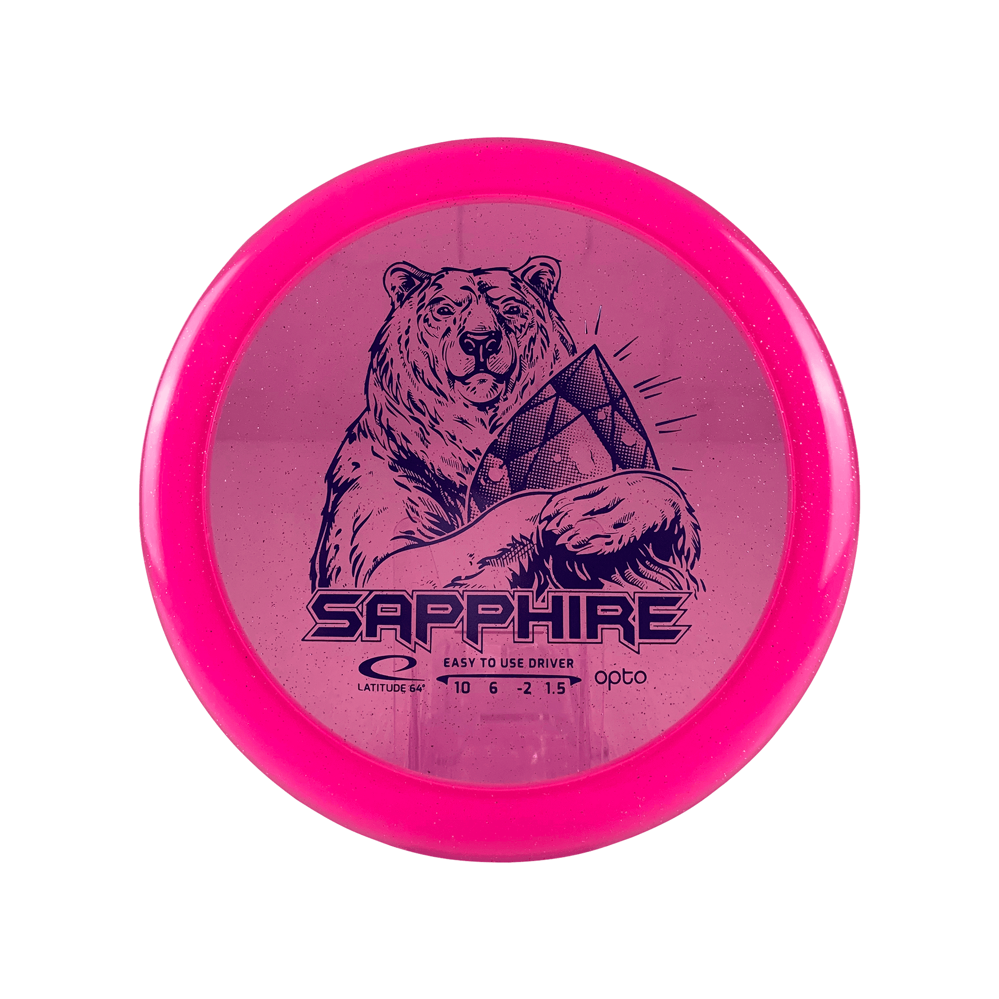 Opto Glimmer Sapphire Disc Latitude 64 clear pink 162 