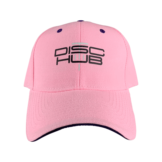 Velcro Hat - DiscHub Bar Stamp Disc DiscHub pink 