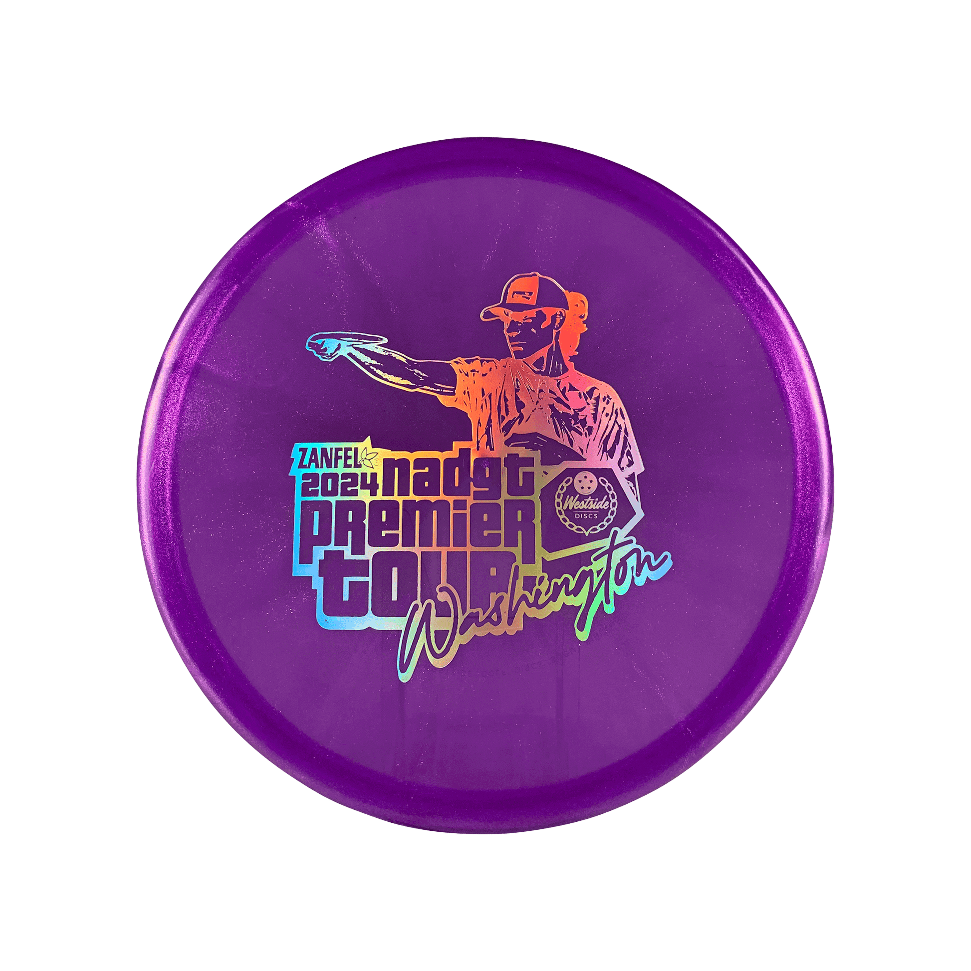 VIP Ice Glimmer Harp - NADGT Washington Premier 2024 Stamp Disc Westside Discs purple 176 