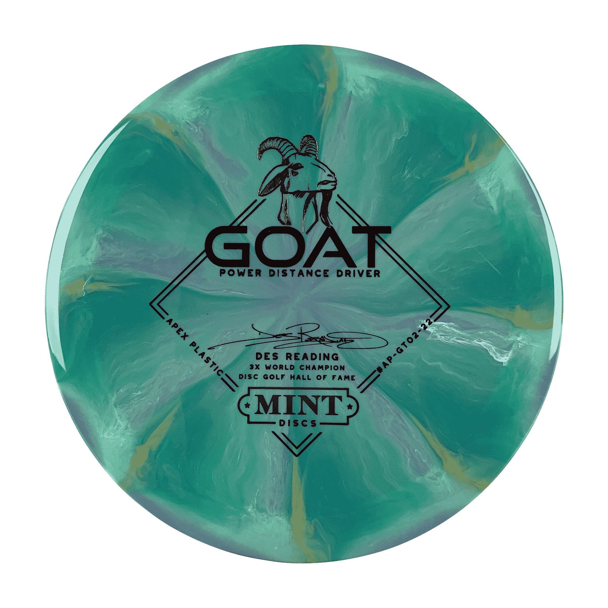 Apex Swirl Goat - Des Reading 3x - AP-GT02-22 Disc Mint Discs multi / teal 174 