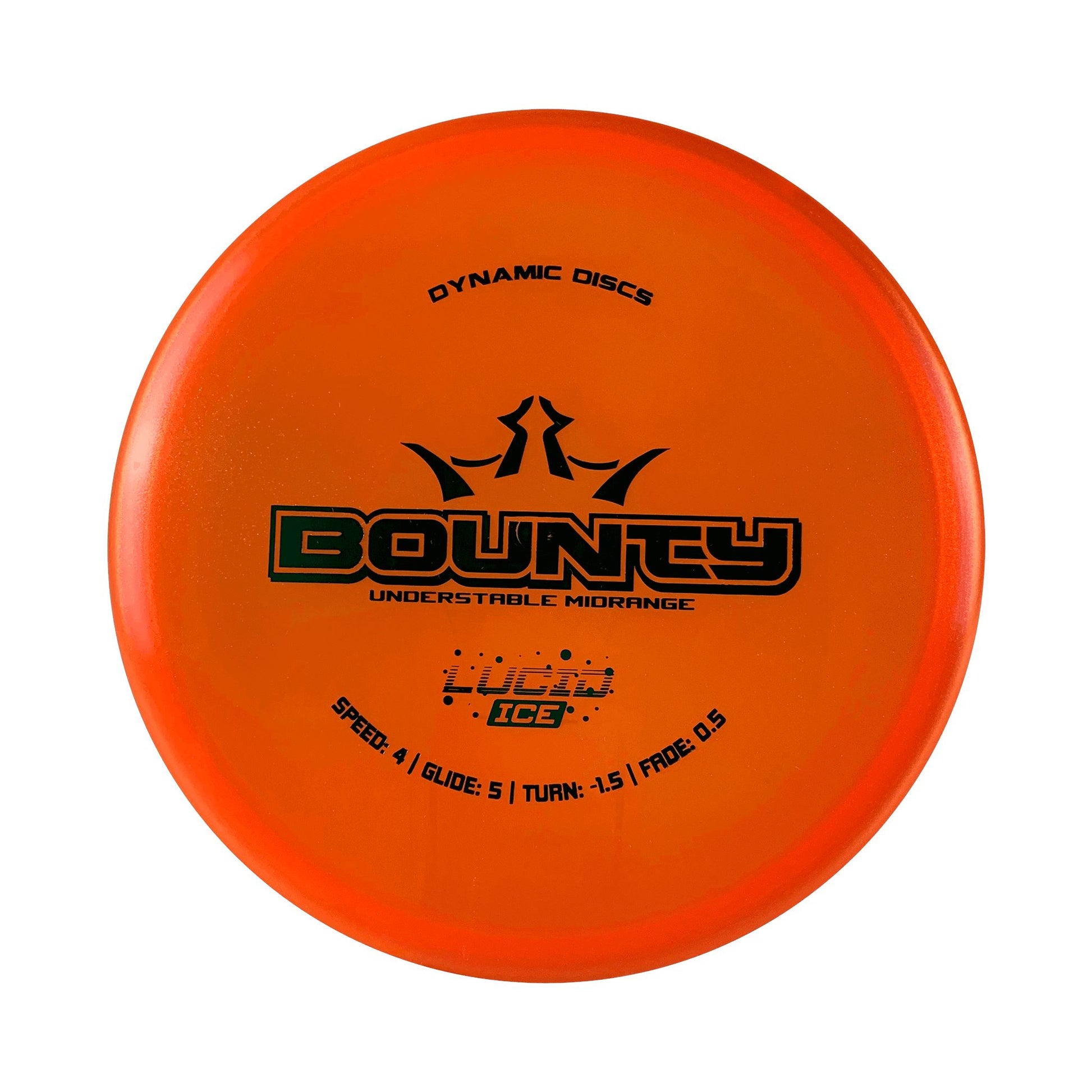 Lucid Ice Glimmer Bounty Disc Dynamic Discs orange 173 