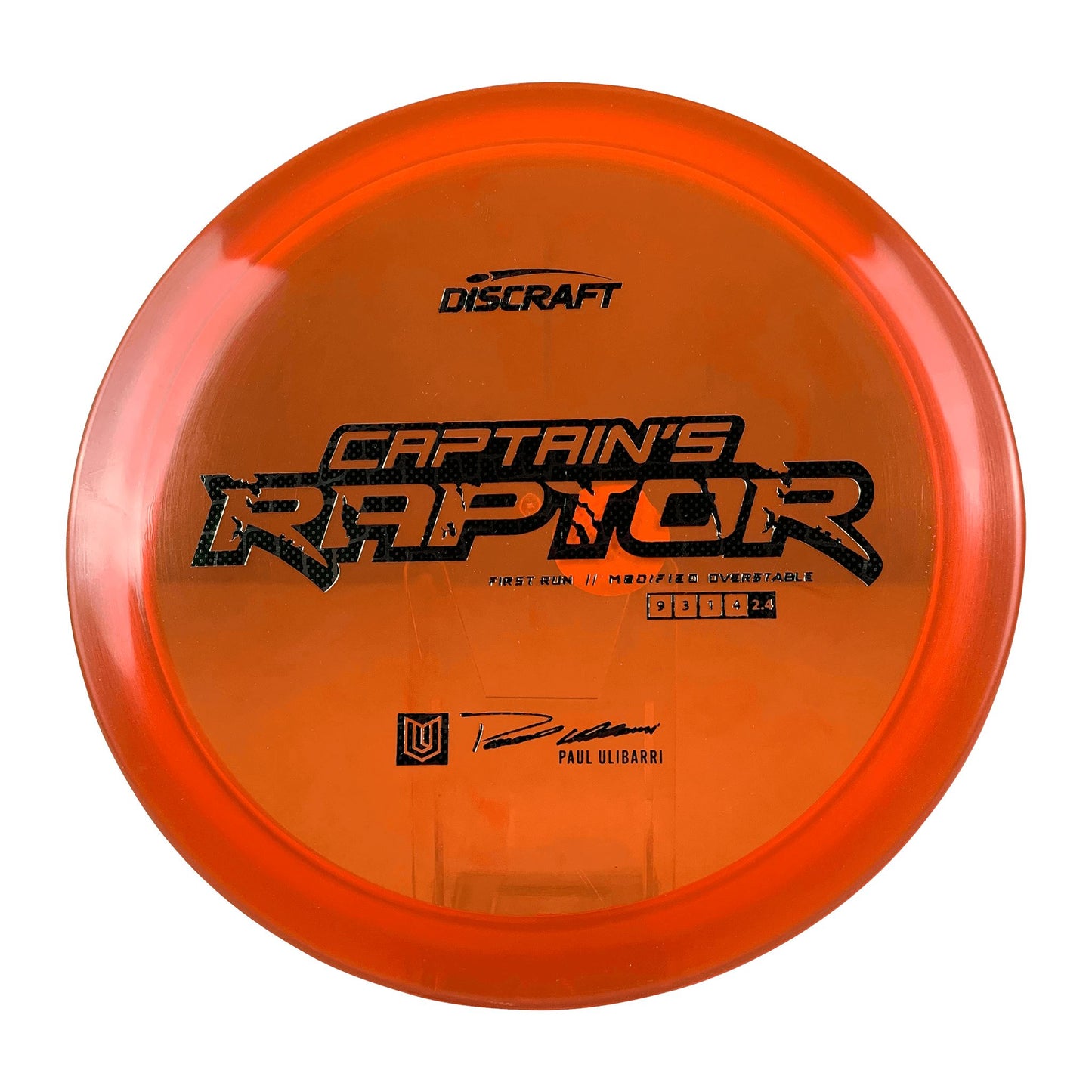 Z Captain's Raptor - First Run Disc Discraft orange 177 
