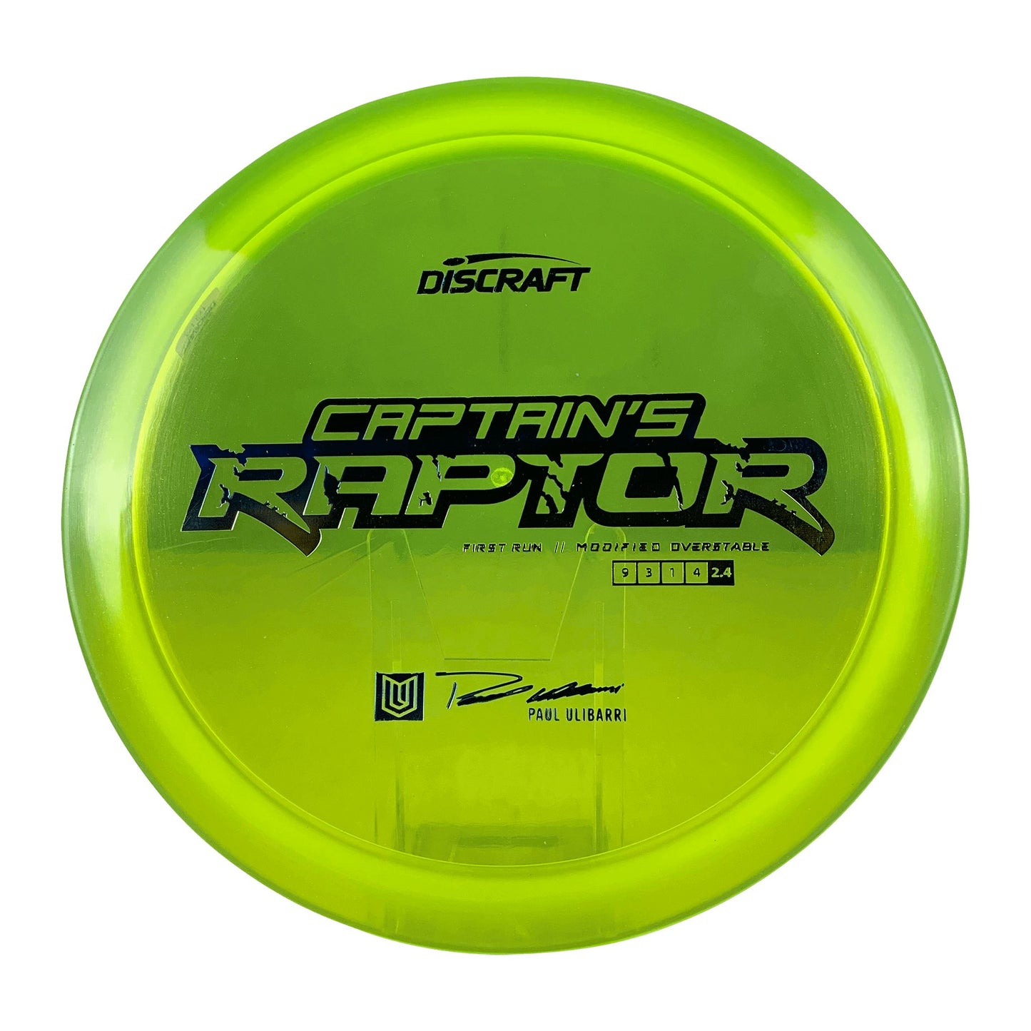 Z Captain's Raptor - First Run Disc Discraft yellow 173 
